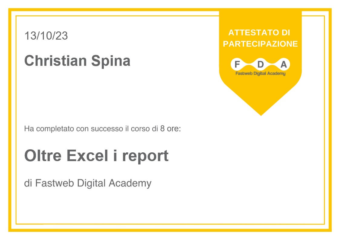 Oltre Excel i report